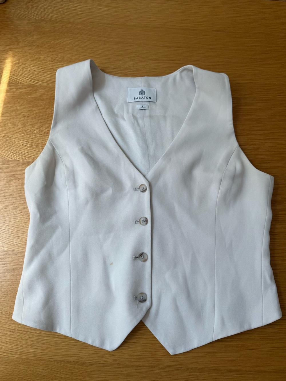 Aritzia Babaton Deniro vest - size women’s 8 - in light birch